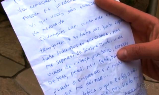 Ladrón arrepentido devuelve carro robado y deja carta pidiendo perdón